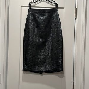 Banana Republic - black metallic pencil skirt